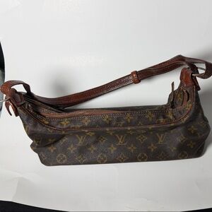 Louis Vuitton Brown Monogram Canvas Belt Bag with Tan Accents